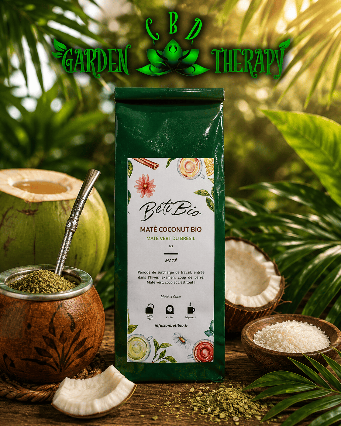 Maté Vert Coconut Bio — Énergie Naturelle & Saveur Exotique