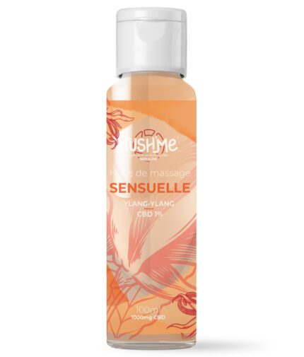 Flacon d'huile de massage "Sensuelle" Ylang-Ylang CBD 1% 100ml