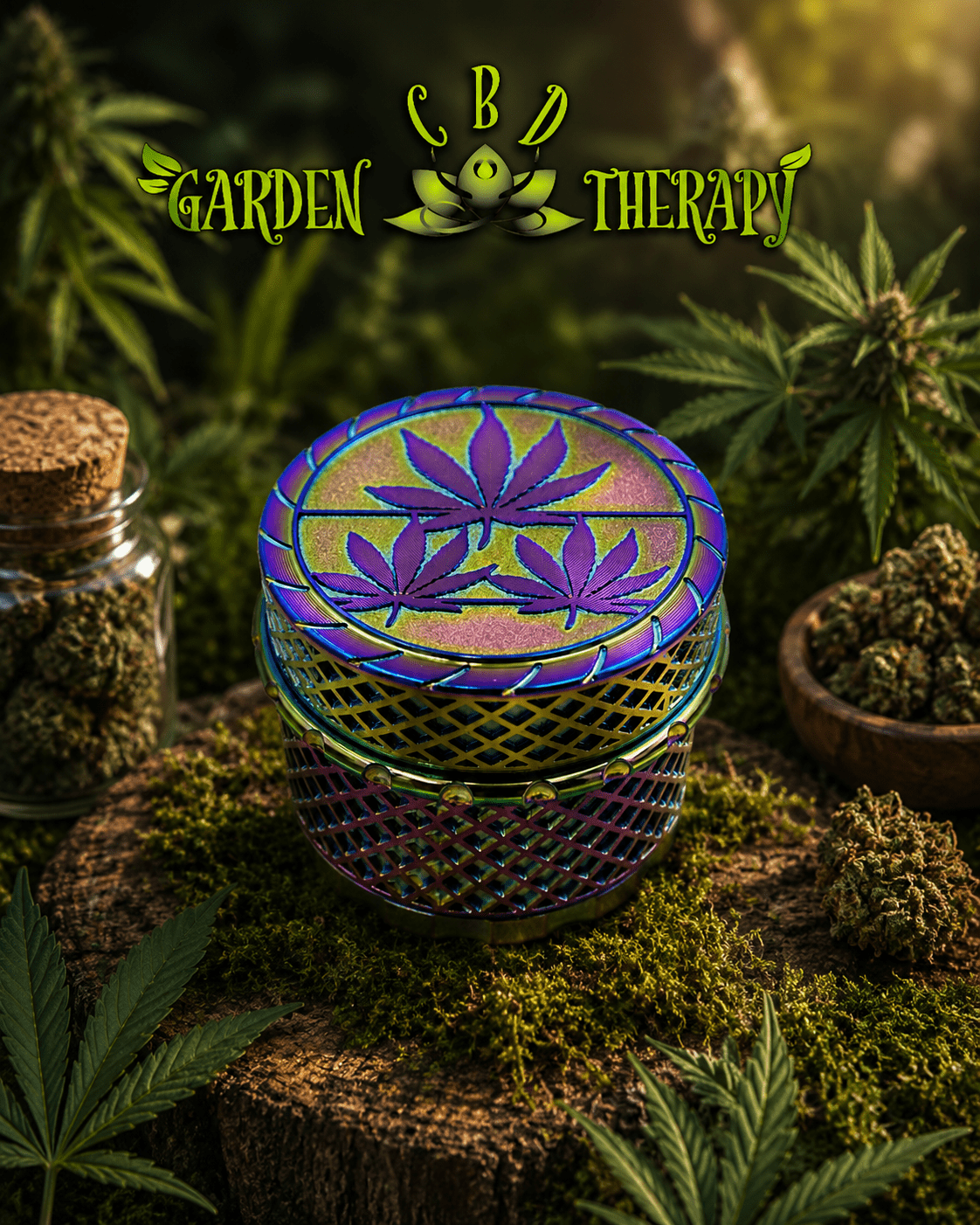 Grinder Rainbow Icy Leaf