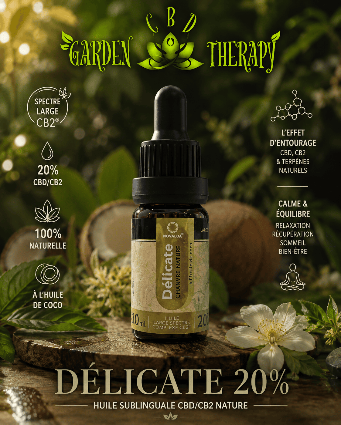 Huile “La Délicate” 20% – Spectre Large & Complexe CB2®