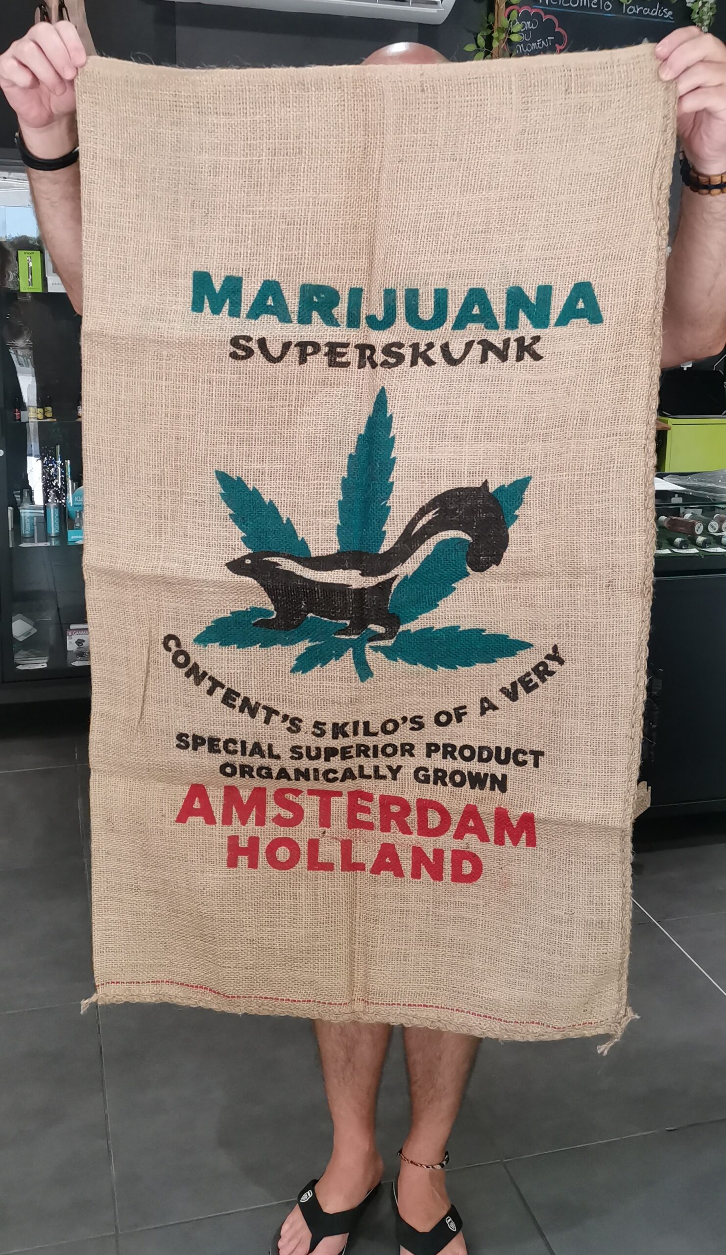 Sac en Jute Superskunk Amsterdam – Déco Vintage – Image 2